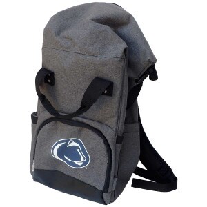 gray roll-top backpack cooler with Penn State Athletic Logo